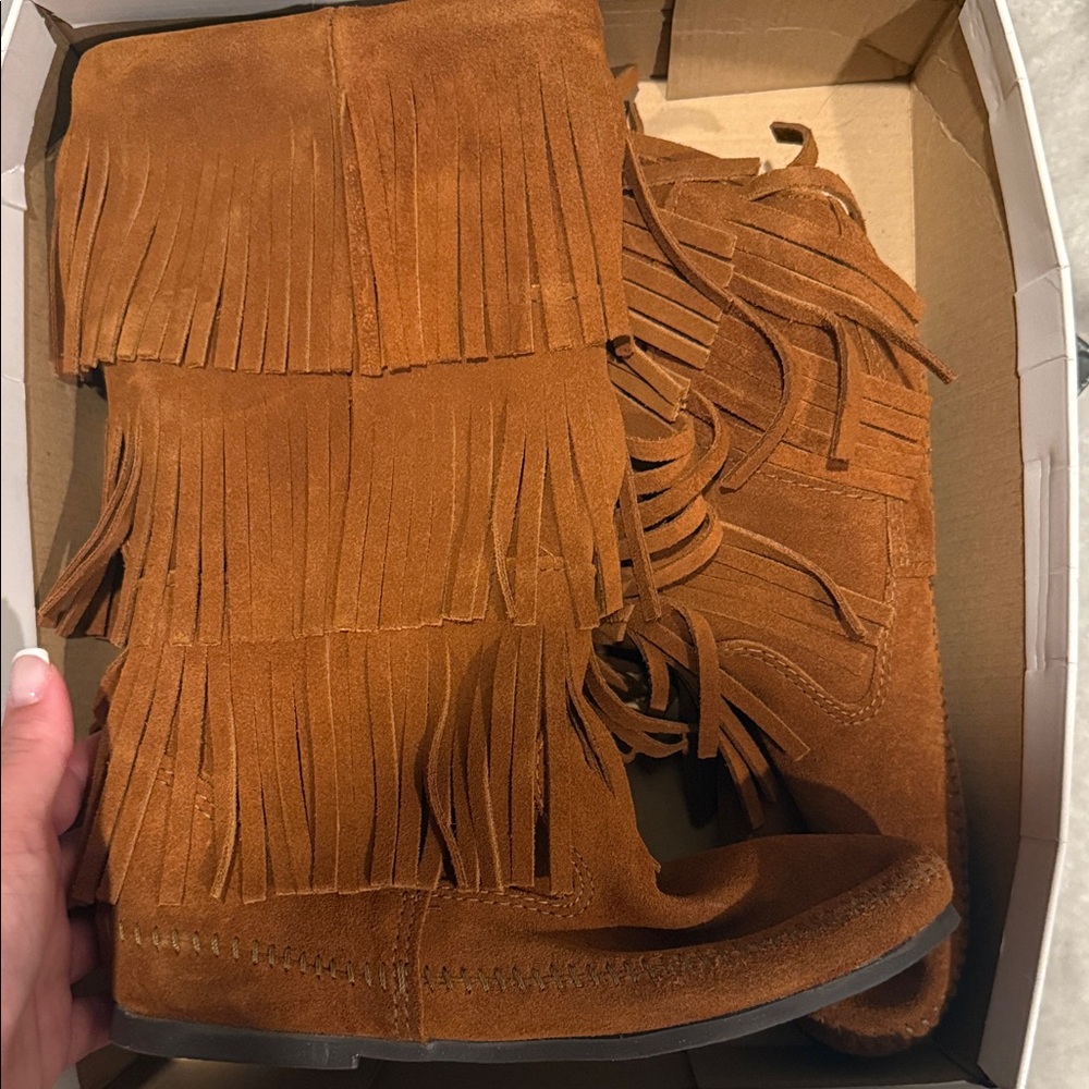 Fringe Suede Boots
